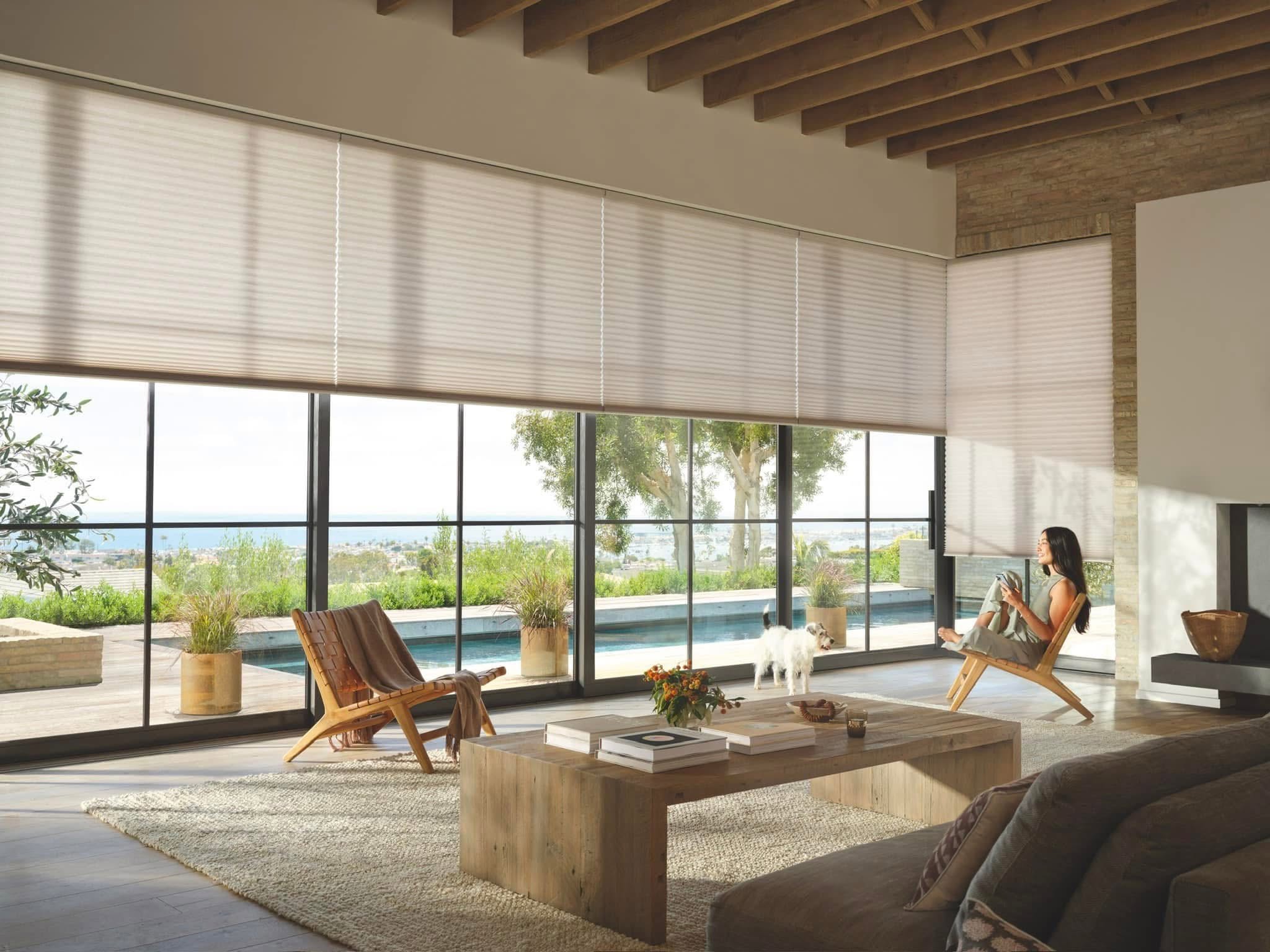 Hunter Douglas 蜂巢簾 Hunter Douglas 蜂巢簾客廳實景|新竹竹北安利傢飾國際織品設計